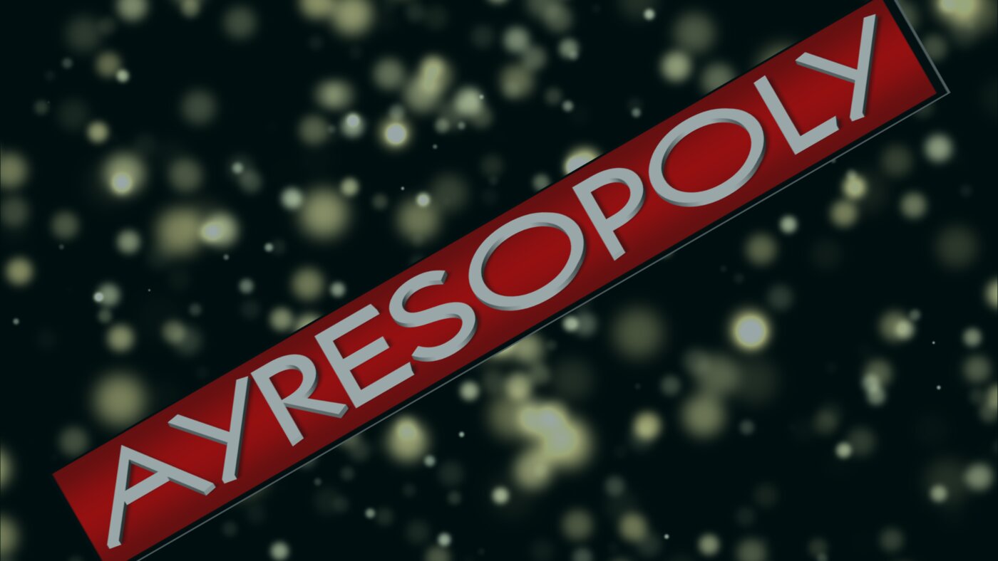Ayresopoly, a Monopoly-style board game made with hyperPad